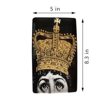 Beccalame Ceramic Jewelry Tray, Ring Trinket Earrings Necklaces Bracelet Key Watch Perfume Dish Deco...