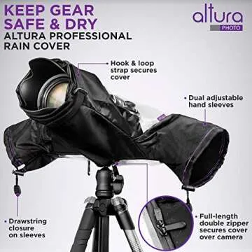 Altura Photo Professional Waterproof Camera Rain Cover for Canon Nikon Sony DSLR & Mirrorless Camera...