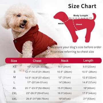 Vecomfy Warm Dog Hoodie for Winter - Small Dog Jacket