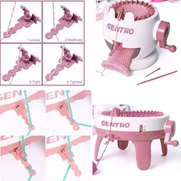 YHXiXi 4PCS Knitting Machine Tensioners Replacement Accessories Removable Yarn Tensioner Adapters Tension Rods for Knitting Machines