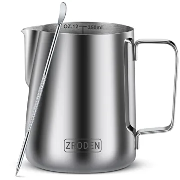 Milk Frothing Pitcher - Stainless Steel Latte Art Tool - 12oz, 20oz, 32oz