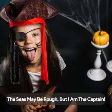 Tigerdoe Pirate Hat with Dreadlocks - 3 Pc Set