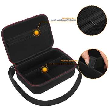 BOVKE Carrying Case for Sony ZV-1 / ZV-1F / ZV-1 II Vlog Digital Camera & Bluetooth Grip Vlogger Accessory Kit for Vlogging YouTube Live Video Streaming, Mesh Pocket for USB Cables Charger, Black