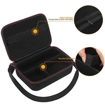 BOVKE Carrying Case for Sony ZV-1 / ZV-1F / ZV-1 II Vlog Digital Camera & Bluetooth Grip Vlogger Accessory Kit for Vlogging YouTube Live Video Streaming, Mesh Pocket for USB Cables Charger, Black