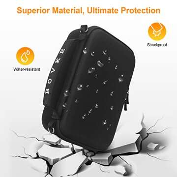 BOVKE Carrying Case for Sony ZV-1 / ZV-1F / ZV-1 II Vlog Digital Camera & Bluetooth Grip Vlogger Accessory Kit for Vlogging YouTube Live Video Streaming, Mesh Pocket for USB Cables Charger, Black