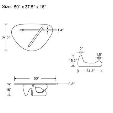 Mid Century Table Triangle Vintage Glass End Table, Glass Coffee Table with Solid Wood Base and Triangle Clear Glass Top Modern End Table for Living Room, Patio, Study, Light Walnut