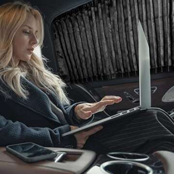 ZATOOTO Car Side Window Shades - Black 2 Pcs Privacy Magnetic Blinds Curtains - Sun Shades Blackout Window Covers for Family Baby Sleeping Camping Accessories