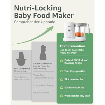 GROWNSY Baby Food Maker Steamer Blender Grinder BPA Free