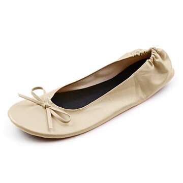 Silky Toes Foldable Flats for Women - Ballerina Slippers, Portable Comfort
