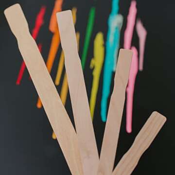 6 Inch Paint Sticks for Mixing Paint, Crafting & More