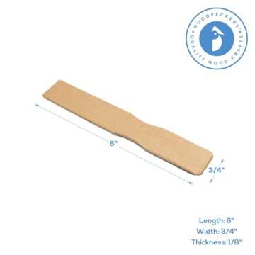 6 Inch Paint Sticks for Mixing Paint, Crafting & More