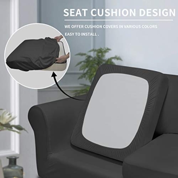 Stretch Soft Couch Cover for Dogs and Kids - Dark Gray