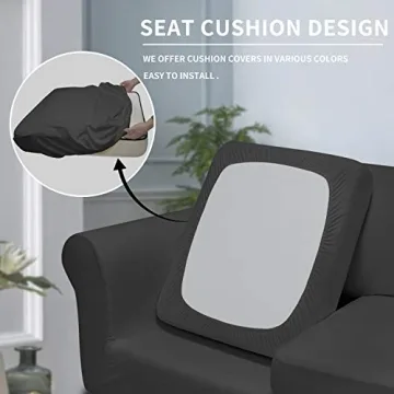 Stretch Soft Couch Cover for Dogs and Kids - Dark Gray