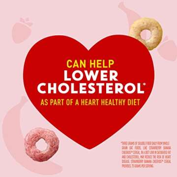 Strawberry Banana Cheerios Heart Healthy Cereal, Gluten Free Cereal With Whole Grain Oats, 19 OZ Fam...