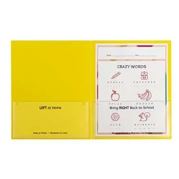 C-Line Classroom Connector School-to-Home Folders, Yellow, 25 per Box (32006)