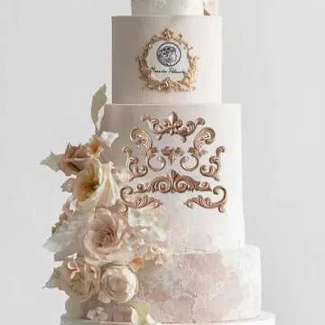 YANQINMS Baroque Fondant Mold Curlicues Scroll Lace Silicone Molds Filigree Mold 3D Sculpted For Sugar Cake Decorating Cupcake Topper Candy Chocolate Gum Paste Polymer Clay