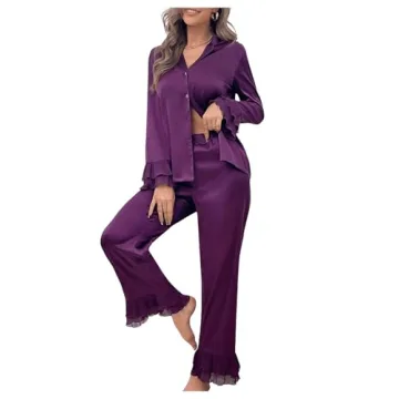 Enjoy Superior Comfort with the Verdusa Satin PJ Set for Elegant Nights!