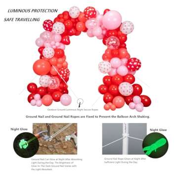 SANERYI Balloon Arch Kit 8.2 ft High and 5 ft High Free Bending Shape Deformation Balloon Column Stand Irregular Independent Suspended Standing Shaped Balloon Arch Support Water-Filled Base