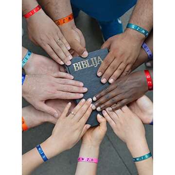 Juinte 100 Pcs WWJD Bracelets What Would Jesus Do Bracelets Webbing Jesus Religious Christian Wristbands 10 Colors Woven Wristbands for Women Men Kids(Vivid Color)