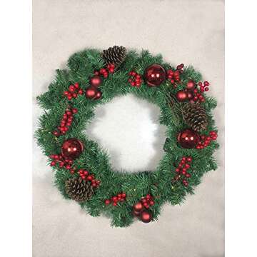 COTOSEY 24 pcs Christmas Berries Stems Artificial Red Berry Stems for Christmas Tree Ornaments Crafts Holiday and Home Decor (Red)