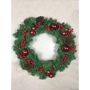 COTOSEY 24 pcs Christmas Berries Stems Artificial Red Berry Stems for Christmas Tree Ornaments Crafts Holiday and Home Decor (Red)