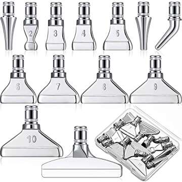 13 Pieces Metal Tip for Diamond Painting Pen, DIY Diamond Painting Metal Pen Tips 6 Styles Drill Pen Replacement Heads 5D DIY Diamond Painting Accessories for Painting Crafts (Silver)