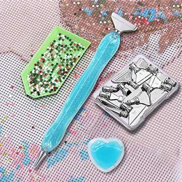 13 Pieces Metal Tip for Diamond Painting Pen, DIY Diamond Painting Metal Pen Tips 6 Styles Drill Pen Replacement Heads 5D DIY Diamond Painting Accessories for Painting Crafts (Silver)