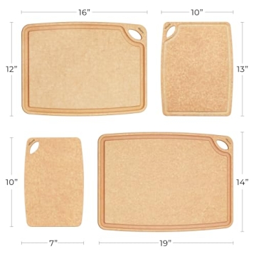 Elihome Classic 4-in-1 Cutting Board Set – Dishwasher Safe