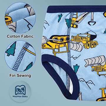 MooMoo Baby Potty Training Underwear 10 Packs Cotton 3T