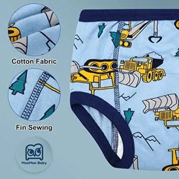 MooMoo Baby Potty Training Underwear 10 Packs Cotton 3T