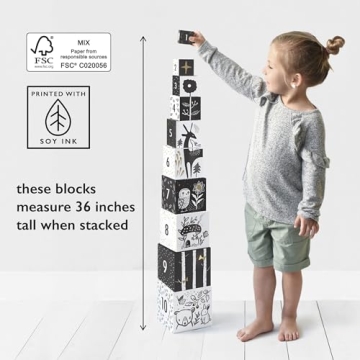 Wee Gallery Stacking Blocks - Woodland Animal Toy for Kids
