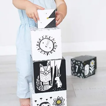 Wee Gallery Stacking Blocks - Woodland Animal Toy for Kids