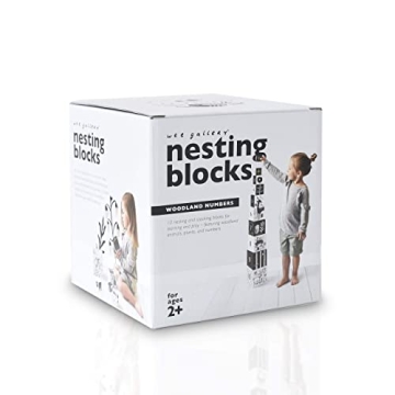 Wee Gallery Stacking Blocks - Woodland Animal Toy for Kids