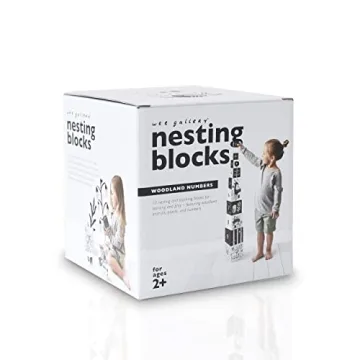 Wee Gallery Stacking Blocks - Woodland Animal Toy for Kids