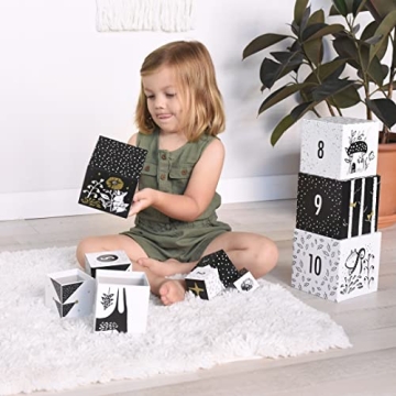 Wee Gallery Stacking Blocks - Woodland Animal Toy for Kids
