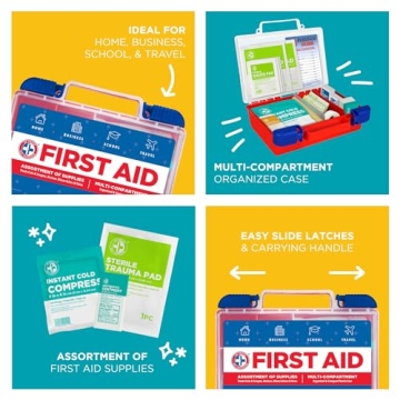 Be Smart Get Prepared 180 Piece First Aid Kit for All