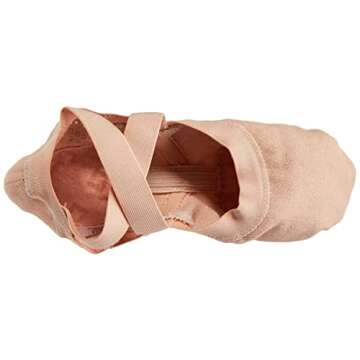 Bloch Dance Women's Synchrony Split Sole Stretch Canvas Ballet Slipper/Shoe, Pink, 6