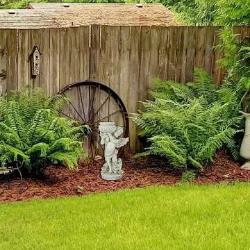 Durable 17.5" Cherub Birdbath Garden Statue