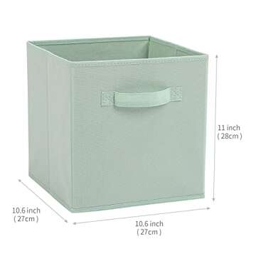 Stero Fabric Storage Bins 6 Pack Fun Colored Durable Storage Cubes with Handles Foldable Cube Basket...