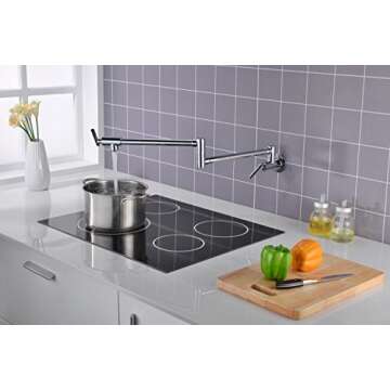 Sumerain Chrome Pot Filler Faucet - Stylish & Functional