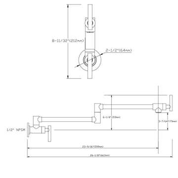 Sumerain Chrome Pot Filler Faucet - Stylish & Functional