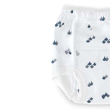 Laas Organic Cotton Potty Training Pants | Underwear, GOTS Certified, Boys, Girls, Unisex, Toddler, Pack of 3 (Blue wave, Grey, Stone, 3)