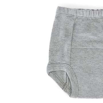 Laas Organic Cotton Potty Training Pants | Underwear, GOTS Certified, Boys, Girls, Unisex, Toddler, Pack of 3 (Blue wave, Grey, Stone, 3)