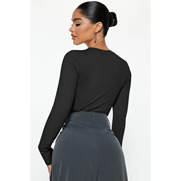 OQQ Womens Stretch Fitted Tee Shirt Essential Underscrubs