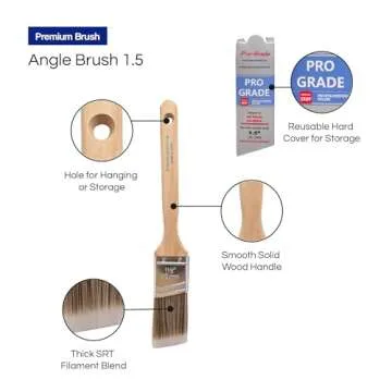 Pro Grade Paint Brushes Set - 4 Pack for Precision Painting