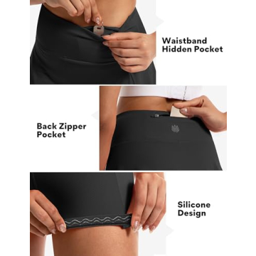 FitsT4 Sports 16" Tennis Golf Skorts for Women