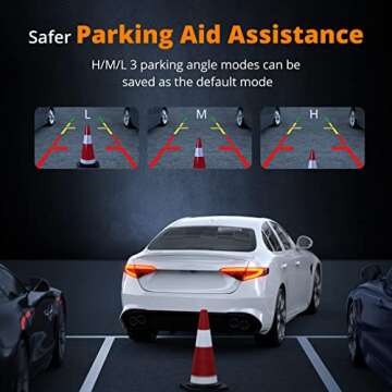 Kingslim DL12 Pro 4K Mirror Dash Cam, 12" Front and Rear View Camera for Cars with Dual Sony Sensor, GPS, Super Night Vision, Backup Camera and Parking Assistant, Black