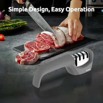 Amesser 4-in-1 Knife Sharpener for razor-sharp knives