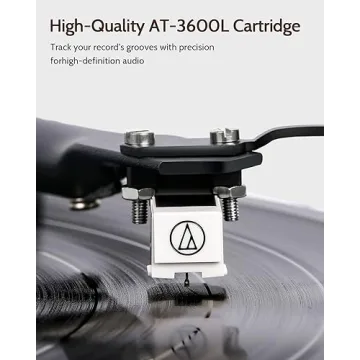 1 by ONE Turntable with Speakers and Bluetooth Connectivity