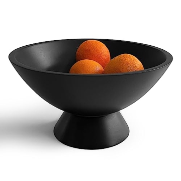 Fairwood Way Black Pedestal Bowl - Elegant 10 Inch Centerpiece